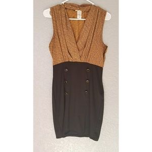 Black Low cut mini dress